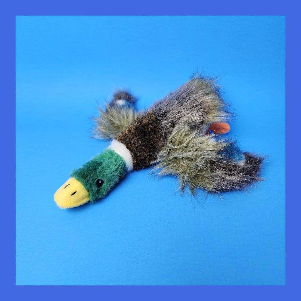 Realistic Mallard Duck Squeaking Plush Stuffed Animal Toy